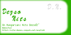 dezso nits business card